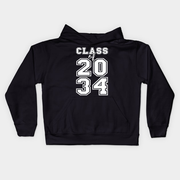 Class Of 2034 Shirt Pre-K Graduate Preschool Graduation Kids Hoodie by Charaf Eddine